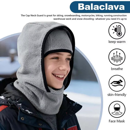 Outdoor Warm One-Piece Hat Scarf Double Layer Hat Design Balaclava Hat Helmets Sports Cycling Facial Mask Unisex Autumn Winter